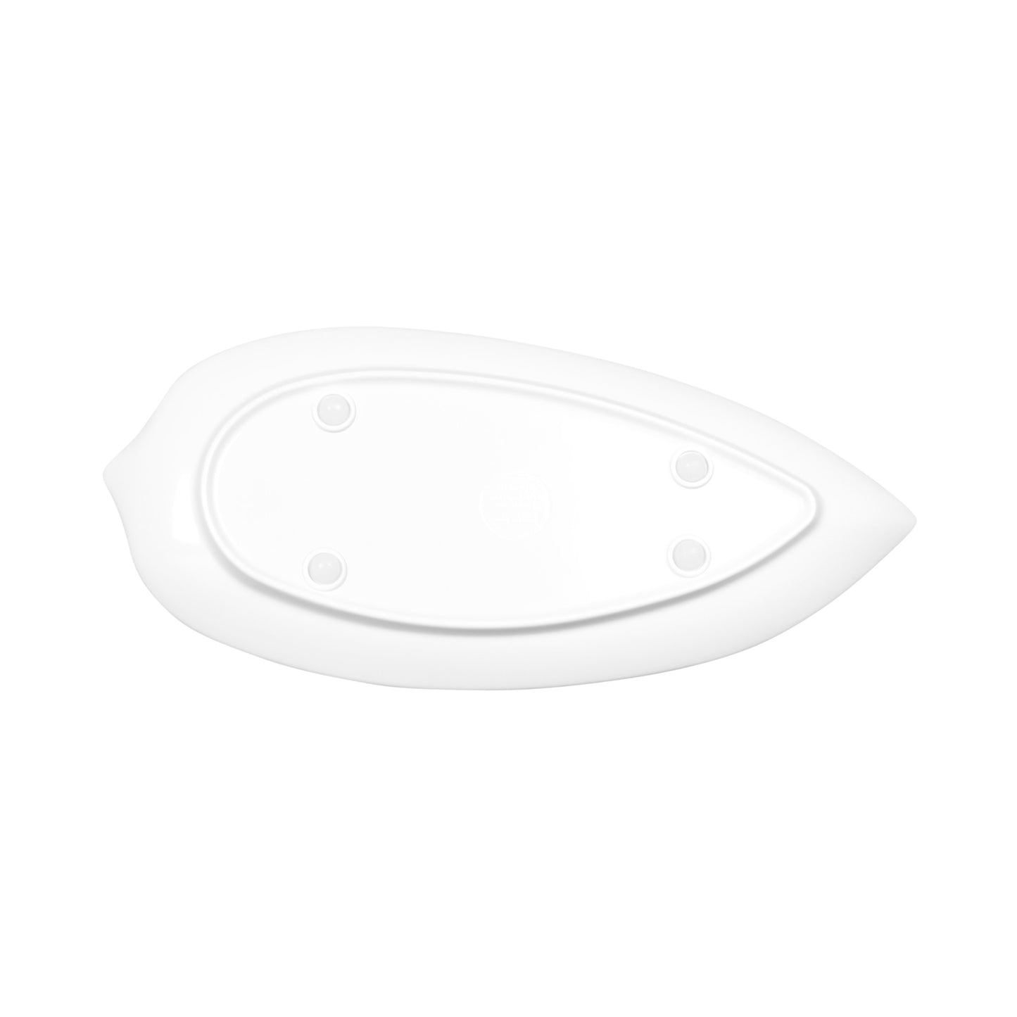 Melamine Medium Leaf Platter - White