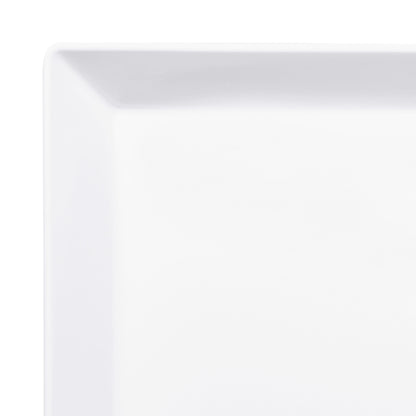 Melamine Rectangular Serving Platter w/ Bump - White