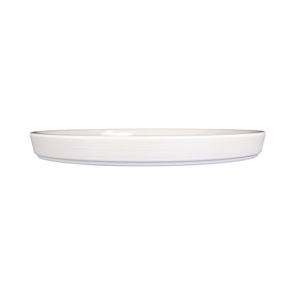 Melamine Round Coupe Plate - Cream Glaze