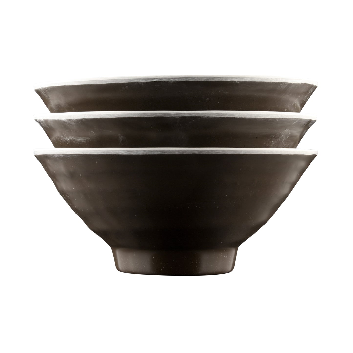 Melamine Bowl - Aubergine Matte Finish Outside/Mushroom Gloss Finish Inside