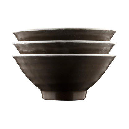 Melamine Bowl - Aubergine Matte Finish Outside/Mushroom Gloss Finish Inside