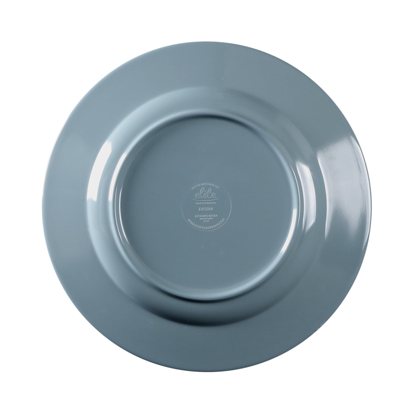 Melamine Round Crackle Plate - Cameo Blue