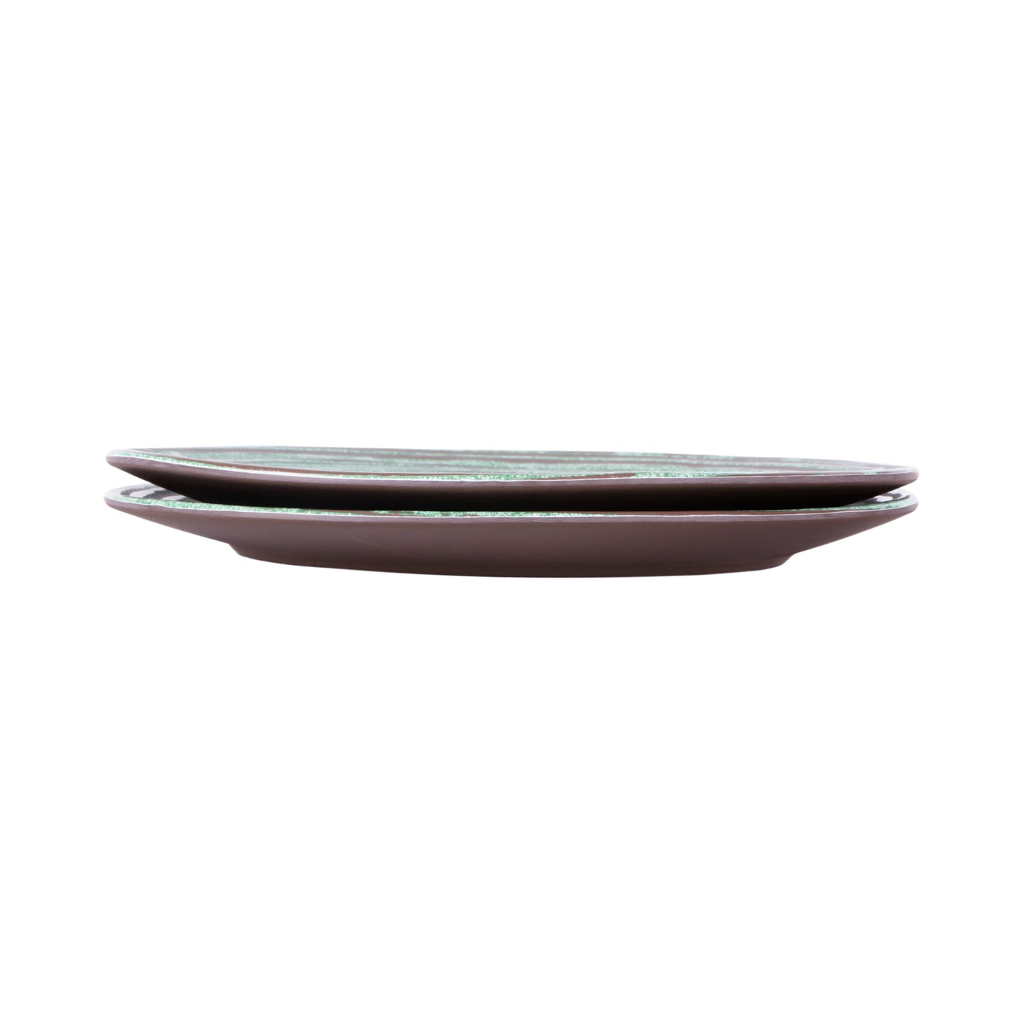 Melamine Round Plate - Stardust Green