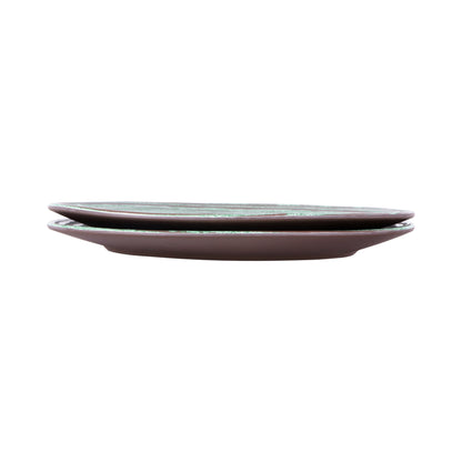 Melamine Round Plate - Stardust Green