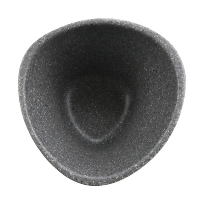 10.15 oz revive stone grey/black 2-tone triangle melamine bowl, 4.25"L x 4.25"W x 3"H, GET, cheforward