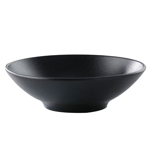 18.4 oz. Black Reactive Glaze Porcelain Bowl, 7 1/4" Dia., Corona Cosmos Pluto (Stocked) (12 Pack)