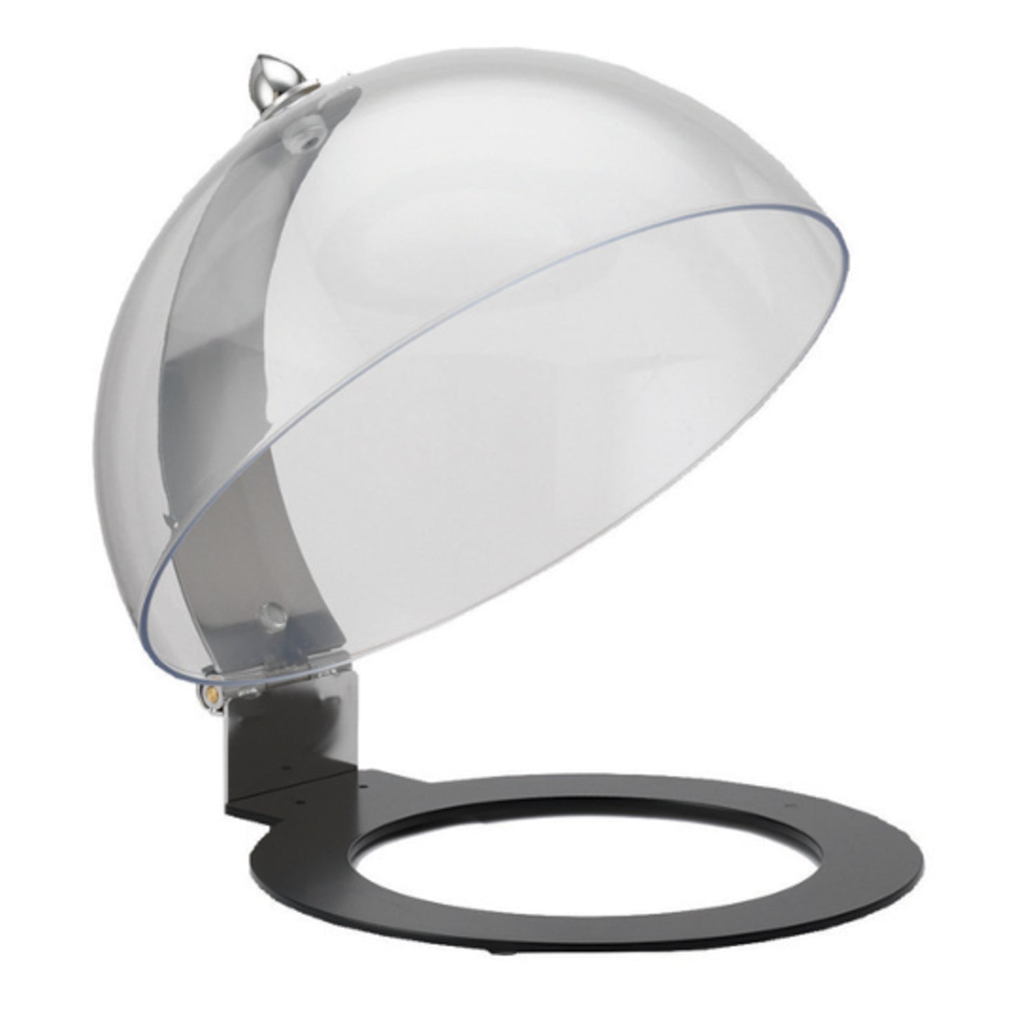 Clear Buffett Hinged Dome Cover for 12" Round Cold Food Di