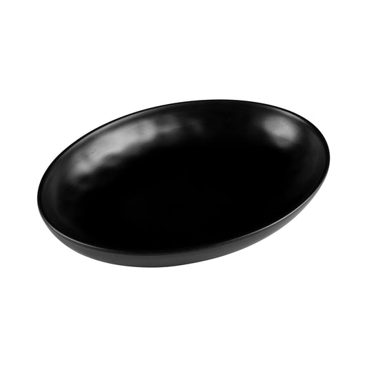 Melamine Deep Oval Plate - Black