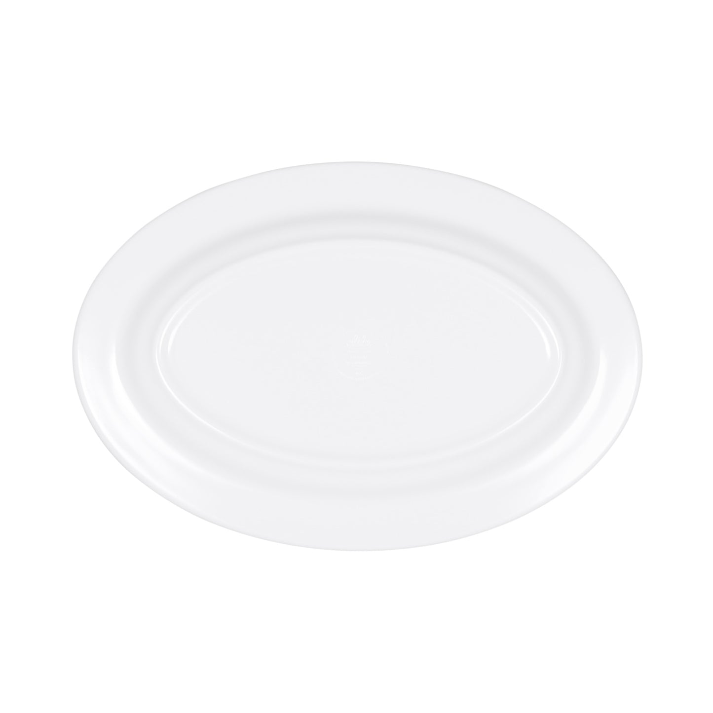 Melamine Oval Rim Platter - White
