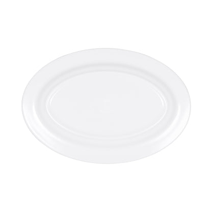 Melamine Oval Rim Platter - White