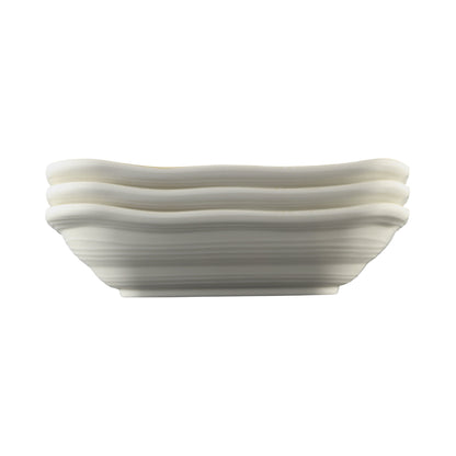 Melamine Irregular Square Bowl - Off White Design
