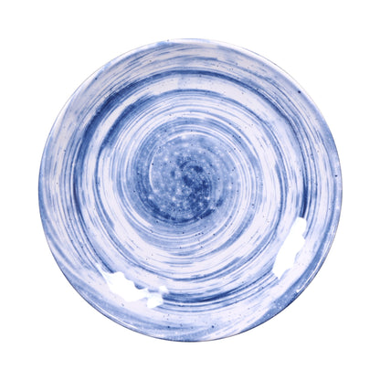 Melamine Round Plate - Navy Design