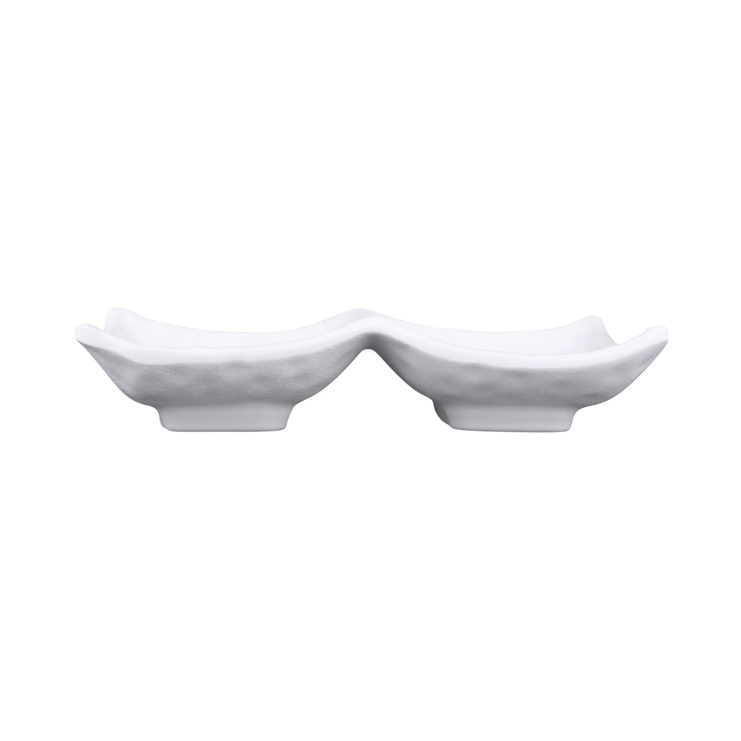 Melamine Two Compartment Tray - White