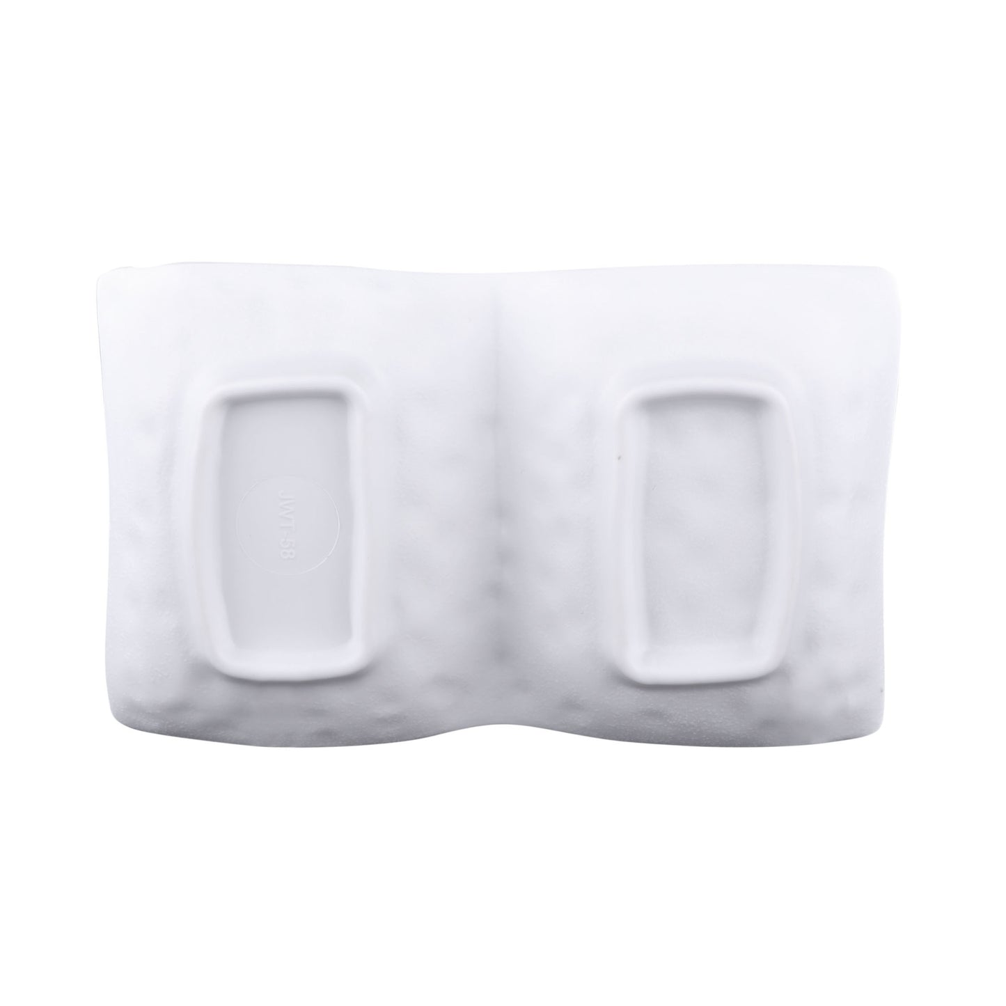 Melamine Two Compartment Tray - White