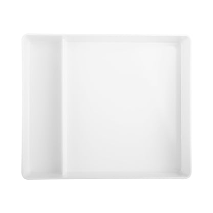 Melamine Two Compartment Cabana Box - White