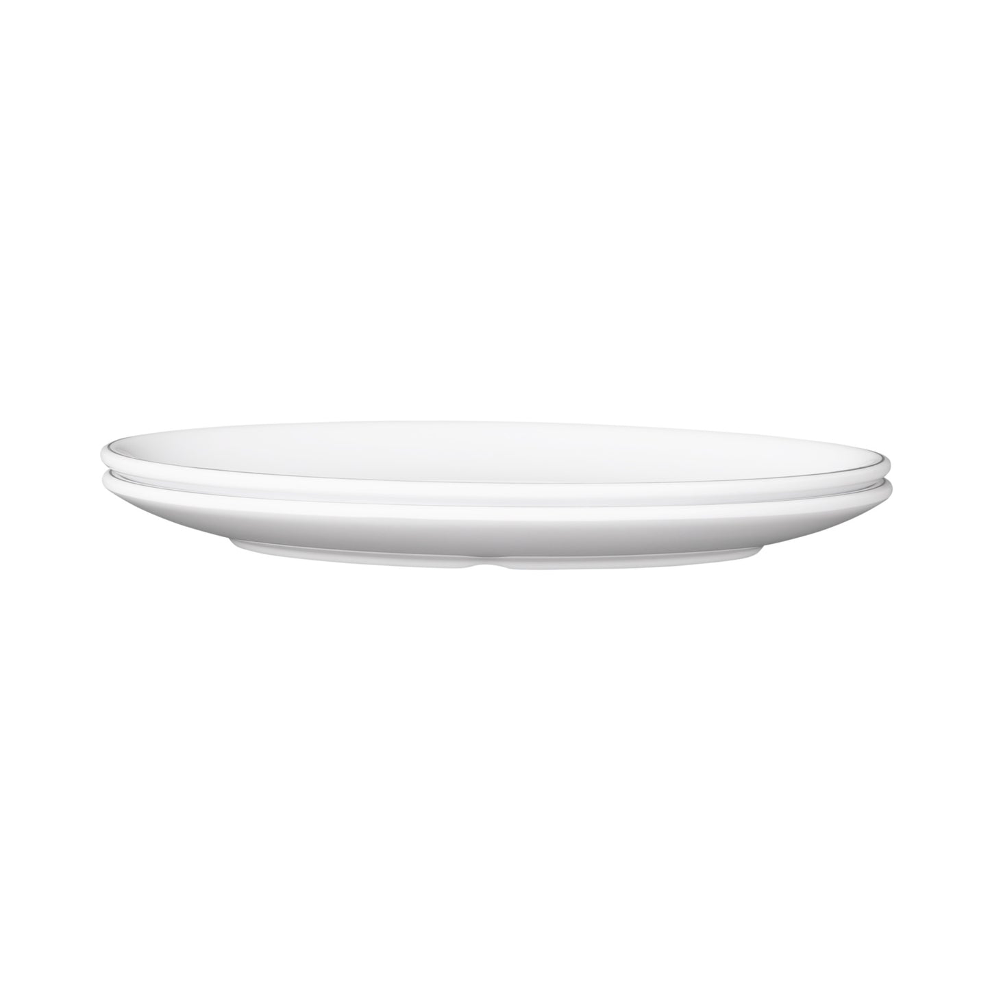 Melamine Oval Plate - White w/ Black Trim