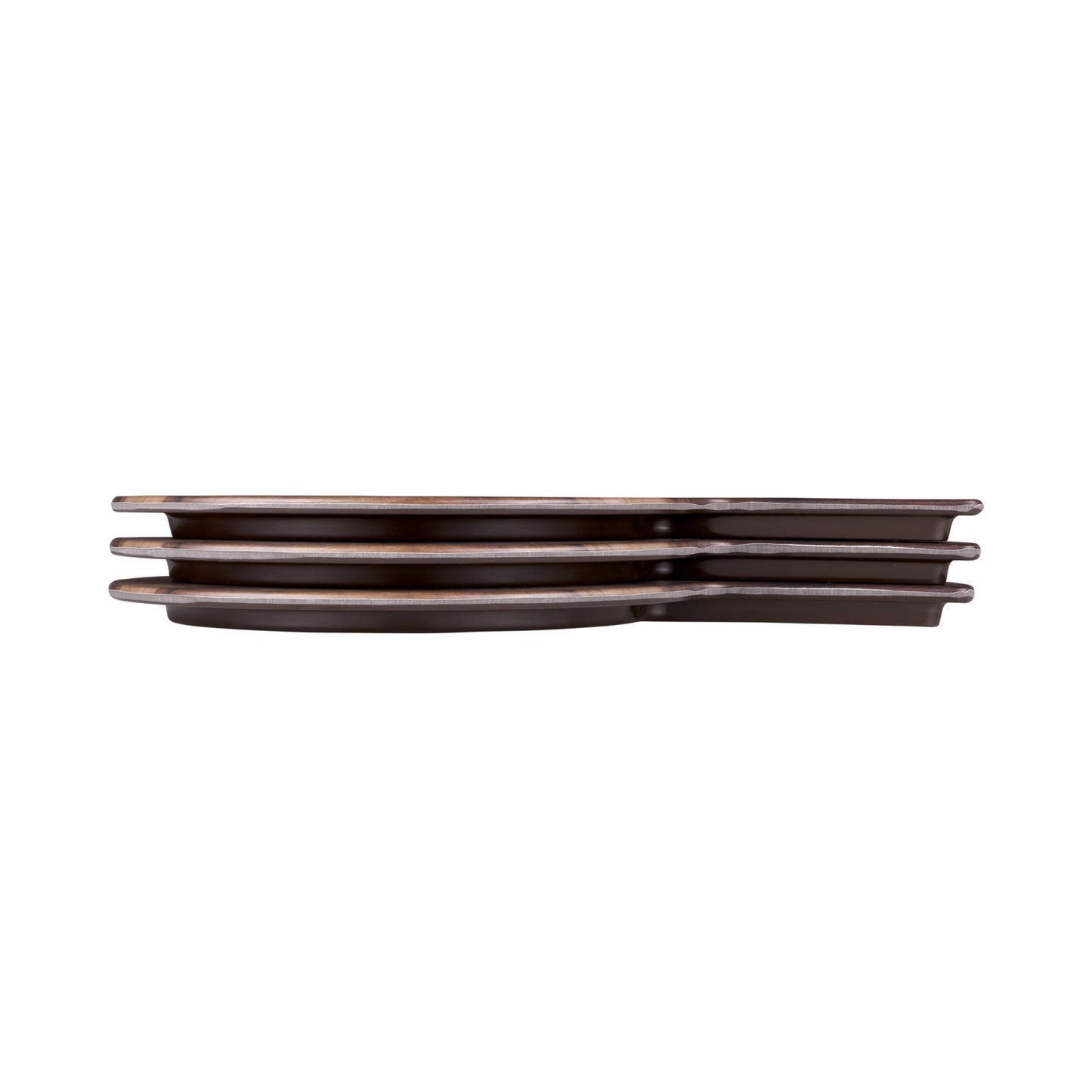 Melamine Round Serving Board - Bamboo