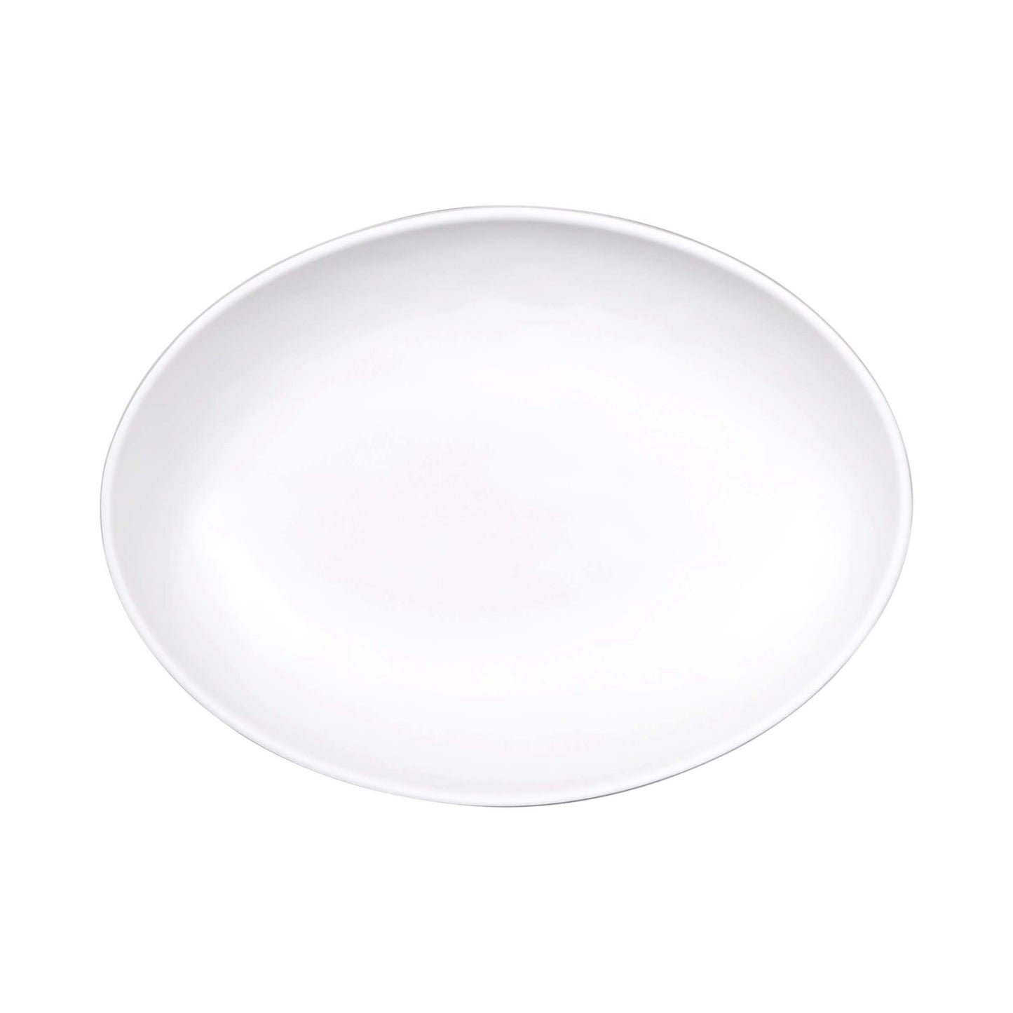 Melamine Deep Oval Plate - Off White
