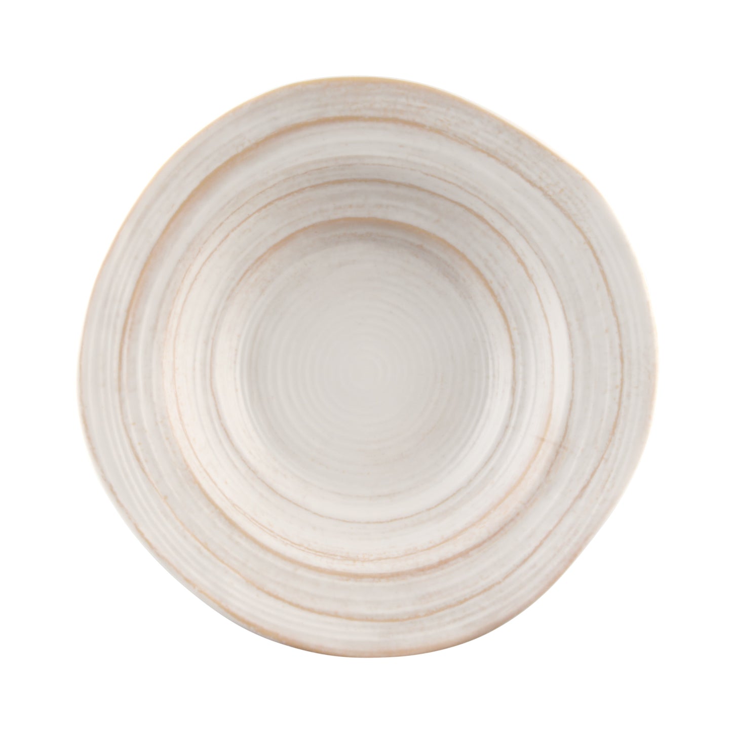Melamine Irregular Round Bowl - Off White Design