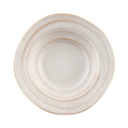 Melamine Irregular Round Bowl - Off White Design