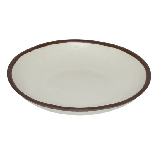 8.3" Cream, Melamine, Small Round Coupe Salad Plate, G.E.T. Pottery Market Glazed (12 Pack)