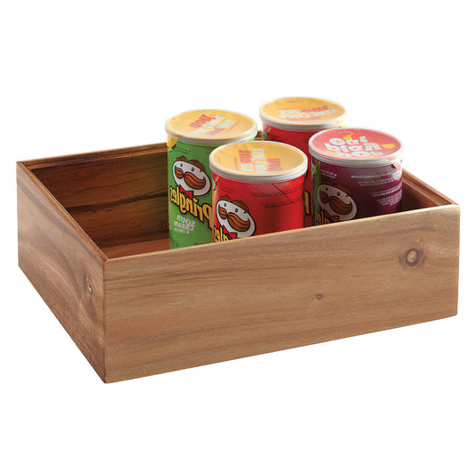 6" Square Stackable Wood Display Box / Condiment Organizer, 4" tall (fits MTS-20S)