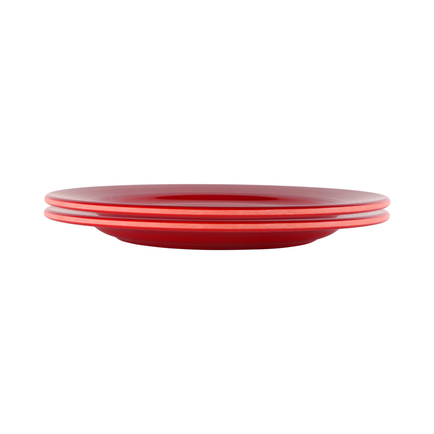 Melamine Round Plate - Red Glaze