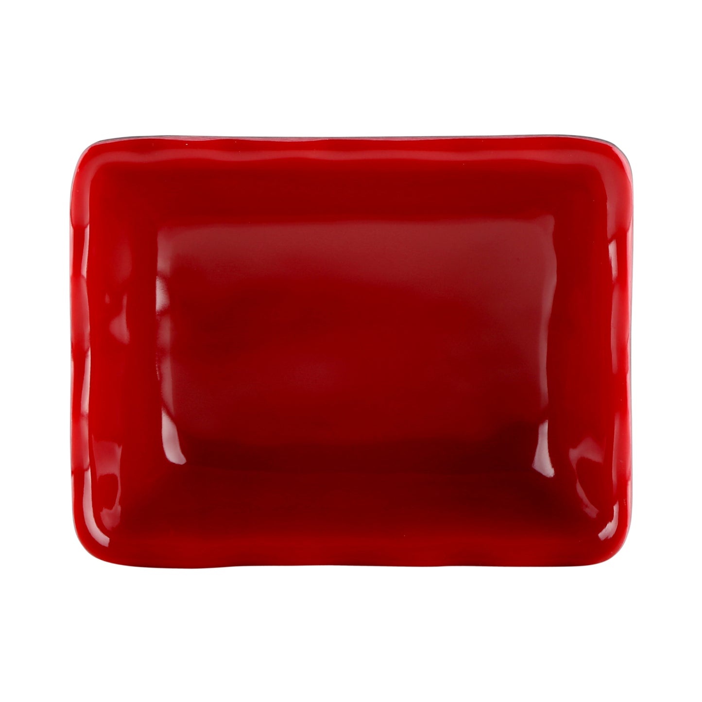 Melamine Two-Tone Sauce Dish - Black Outside, Red Inside