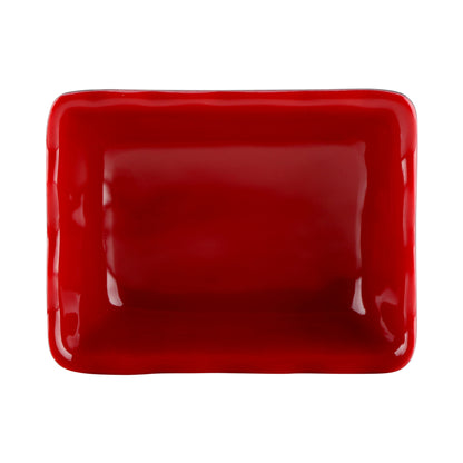 Melamine Two-Tone Sauce Dish - Black Outside, Red Inside