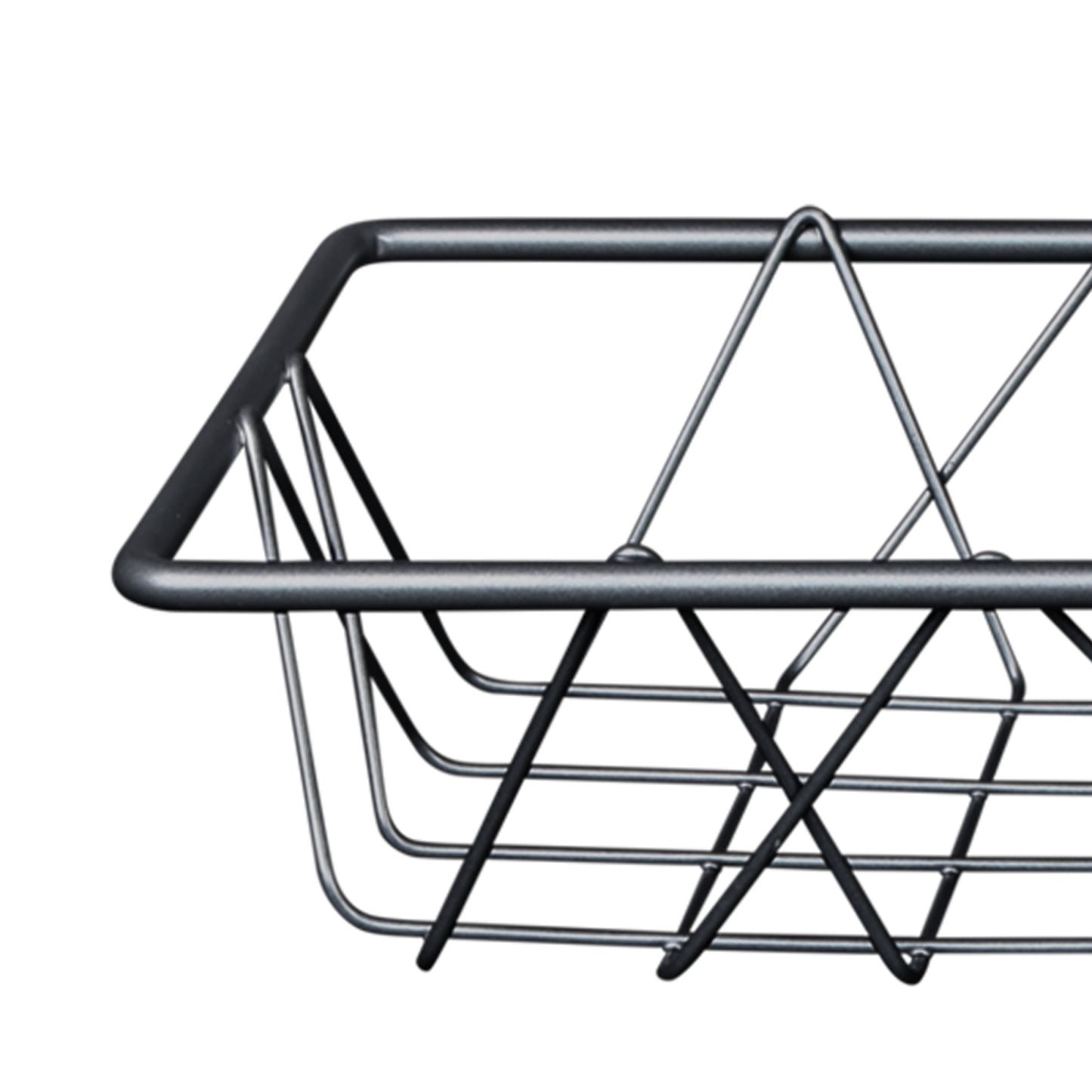 Metal Rectangular Wire Basket - Gunmetal Grey