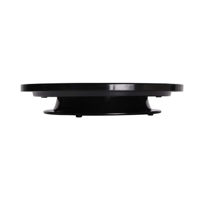 Melamine Round Plate With Rim - Black