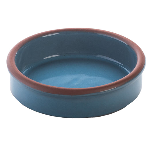5.51" stone heart blue terracotta casserole, 6.69"L x 1.37"H, GET, cheforward
