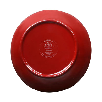Melamine Irregular Round Bowl - Red Glaze