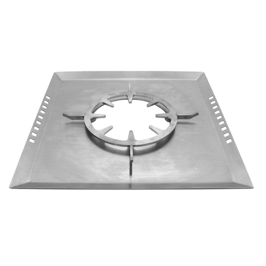 Strata Square Single Saute/Cooker Top, 15.5" x 15.5" x 0.75" H, with Single Grate, fits ST11602115, Stainless Steel, G.E.T. STRATA BUFFET SYSTEM ST11702014