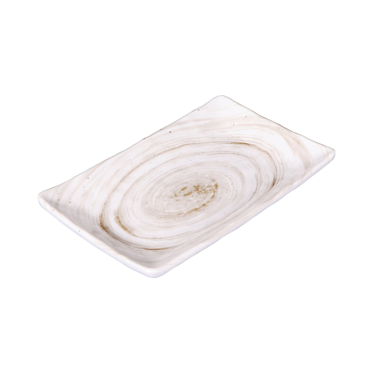 Melamine Rectangular Plate - Taupe Design