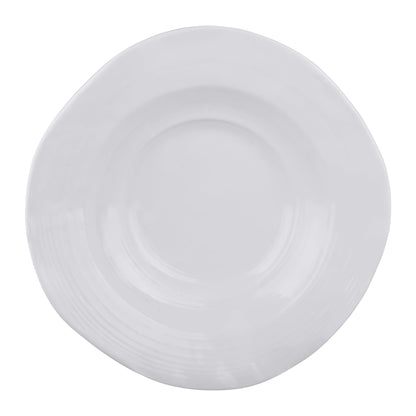 Melamine Irregular Round Bowl - White