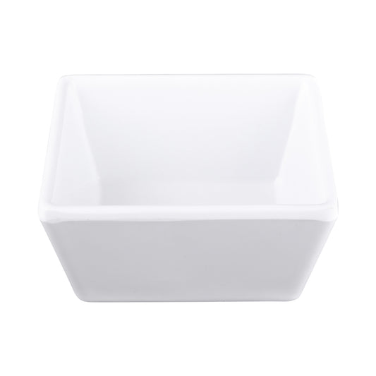 Melamine Square Ramekin - White