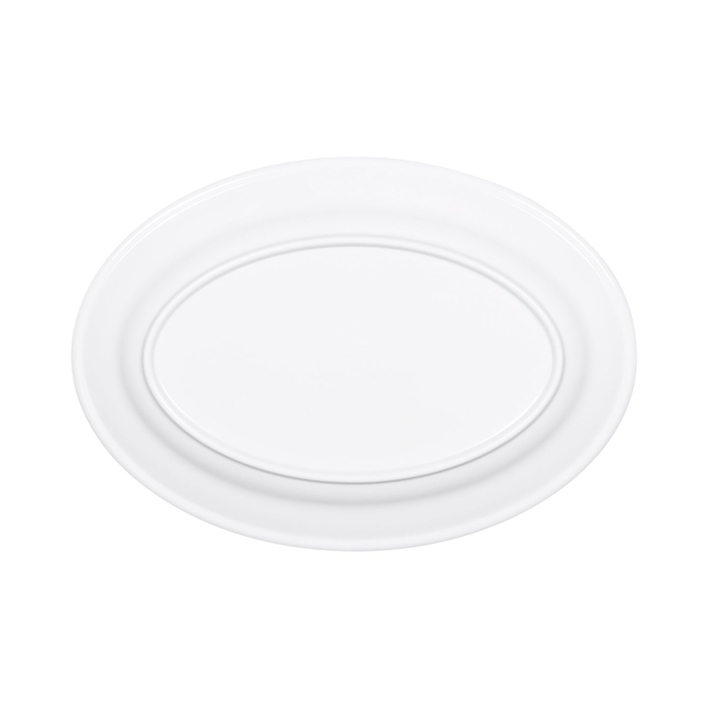 Melamine Oval Plate - White