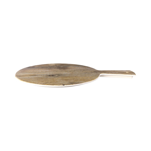 Melamine Round Serving Board - Driftwood