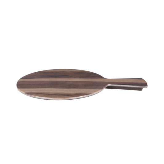Melamine Round Serving Board - Bamboo