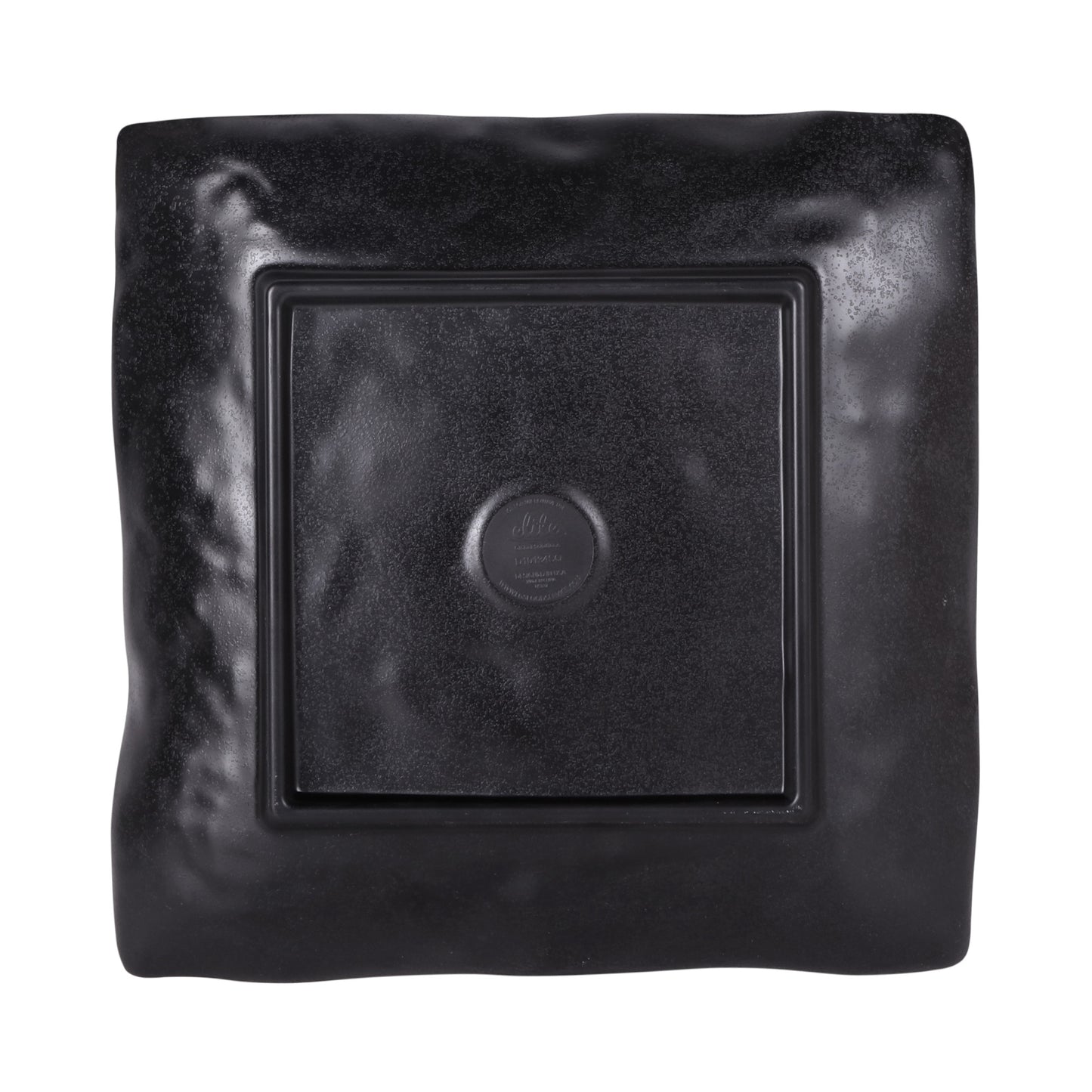 Melamine Square Plate - Coal