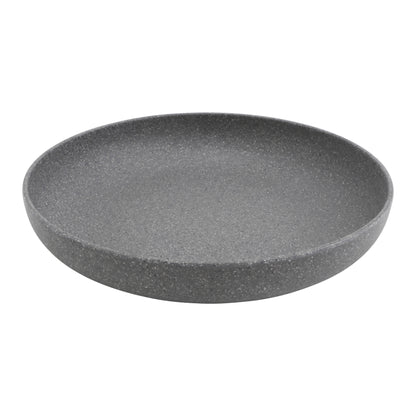 67.65 oz infuse stone grey round melamine bowl (large), 10.83"L x 10.83"W x 2.25"H, GET, cheforward