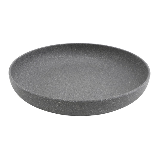 67.65 oz infuse stone grey round melamine bowl (large), 10.83"L x 10.83"W x 2.25"H, GET, cheforward