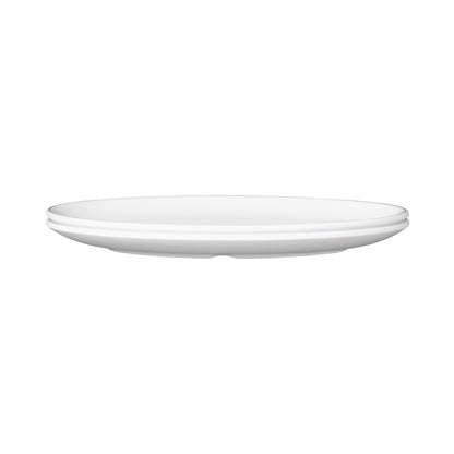 Melamine Oval Plate - White w/ Black Trim