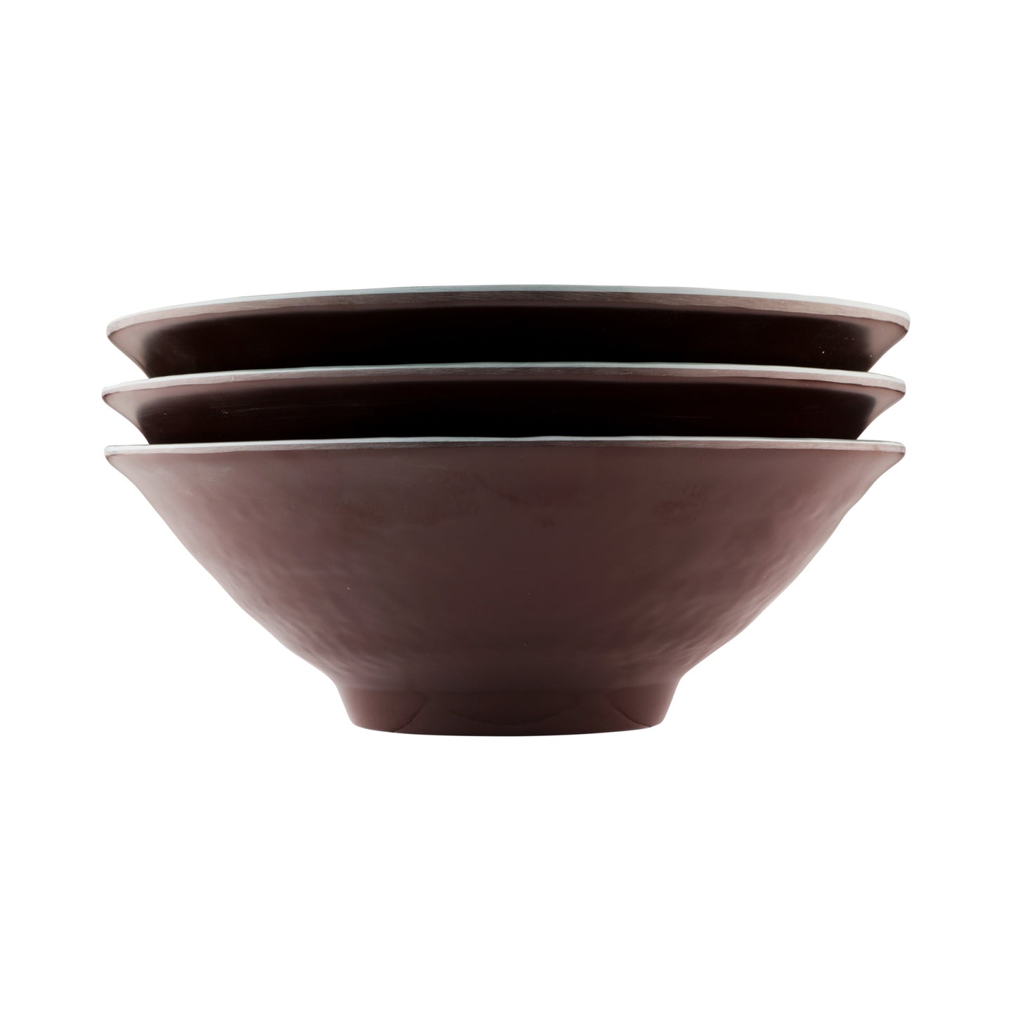 Melamine Bowl - Aubergine Matte Finish Outside/Abyss Gloss Finish Inside