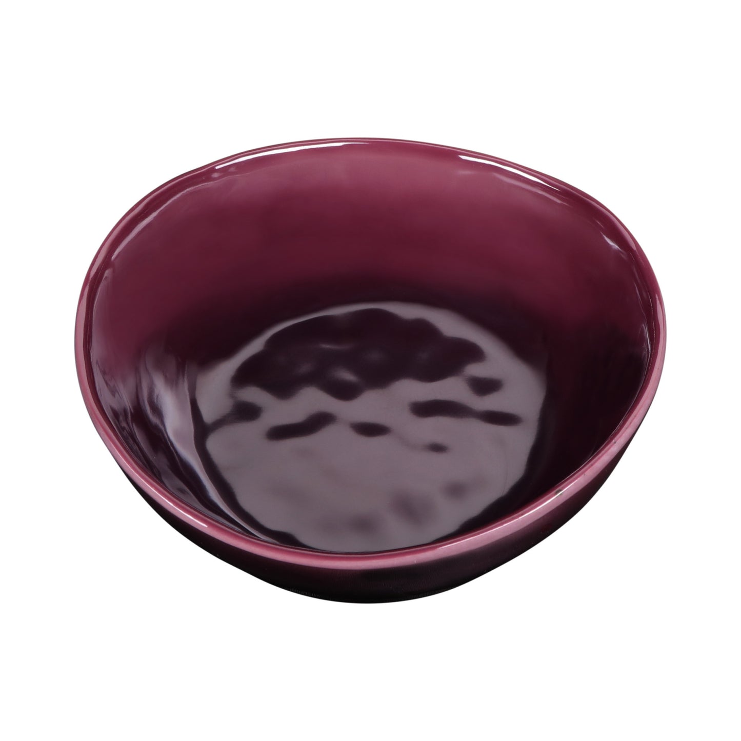 Melamine Irregular Round Bowl - Purple Glaze