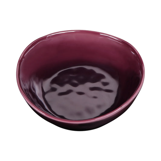 Melamine Irregular Round Bowl - Purple Glaze
