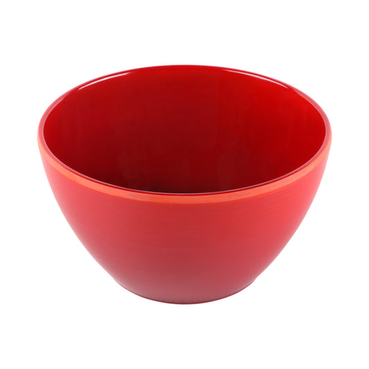 Melamine Round Bowl - Red Glaze