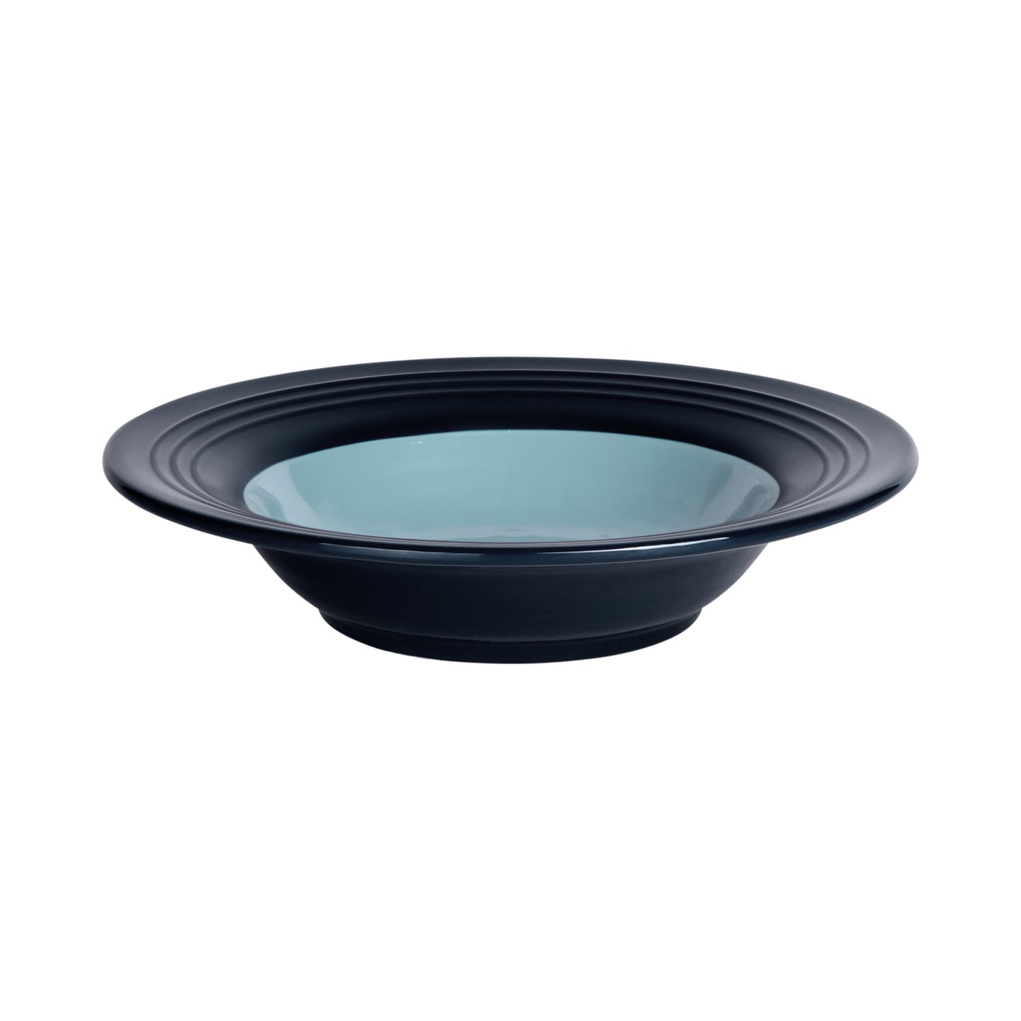 Melamine Round Two-Tone Bowl - Abyss Gloss Inside/Lapis Matte Outside
