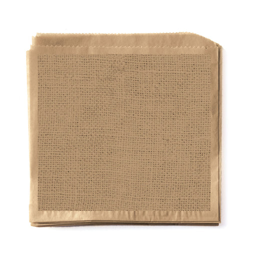 7" x 7" Food-Safe Double-Open Bag / Wire Cone Basket Liner